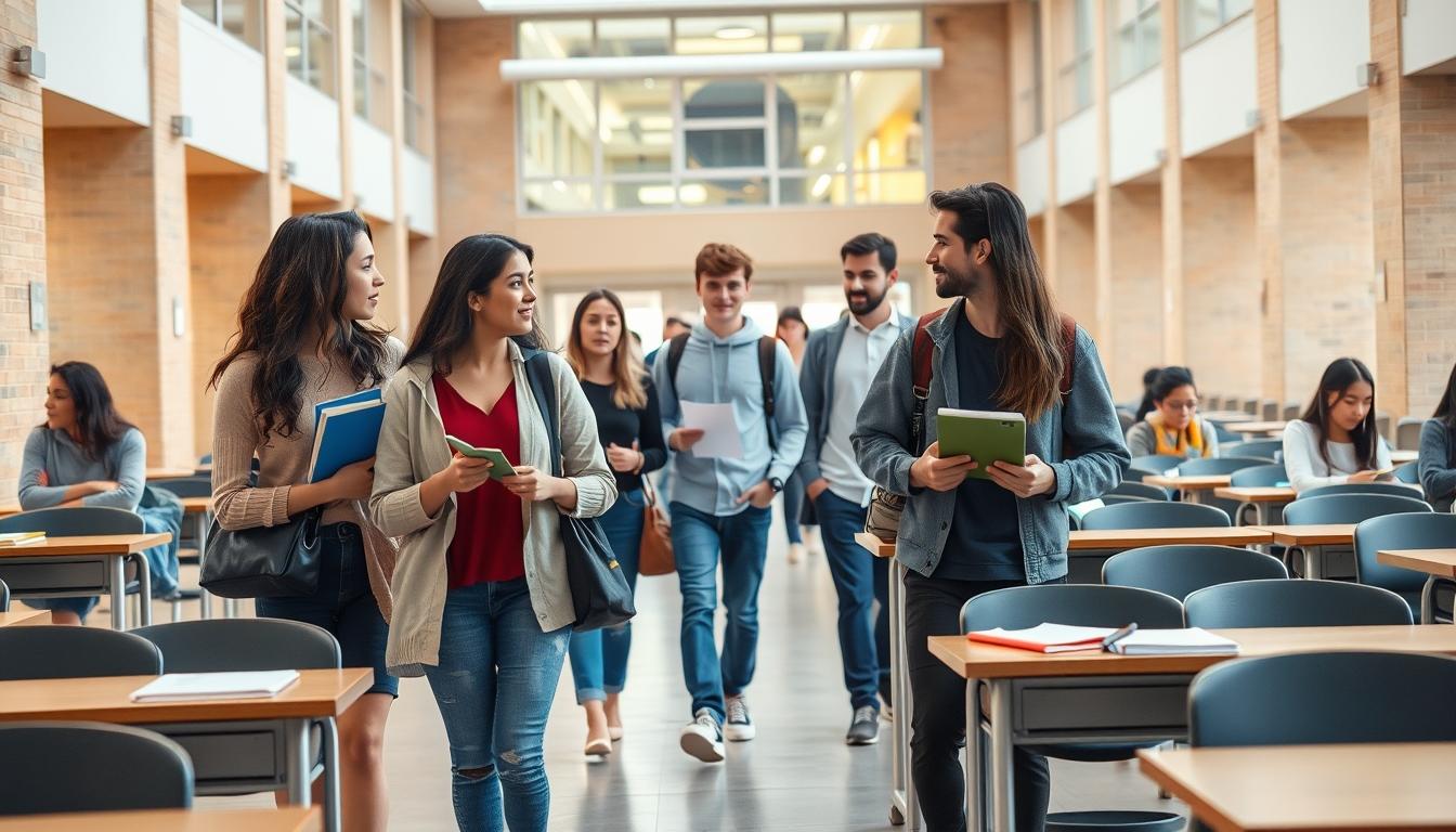Modern university campus for students